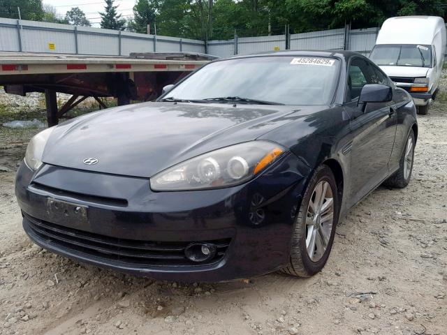 KMHHM66D68U266207 - 2008 HYUNDAI TIBURON GS BLACK photo 2