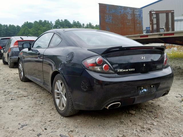 KMHHM66D68U266207 - 2008 HYUNDAI TIBURON GS BLACK photo 3