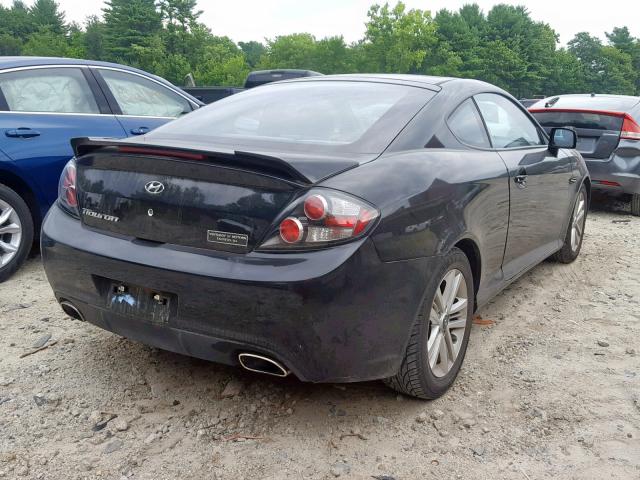 KMHHM66D68U266207 - 2008 HYUNDAI TIBURON GS BLACK photo 4