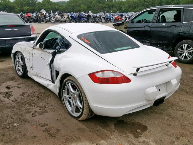 WP0AB29828U782809 - 2008 PORSCHE CAYMAN S WHITE photo 3