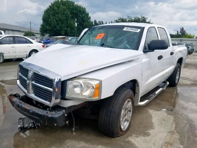 1D7HE48K15S209170 - 2005 DODGE DAKOTA QUA WHITE photo 2