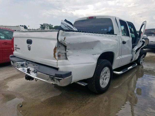 1D7HE48K15S209170 - 2005 DODGE DAKOTA QUA WHITE photo 4