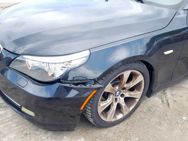 WBANW13508CZ78622 - 2008 BMW 535 I BLACK photo 9