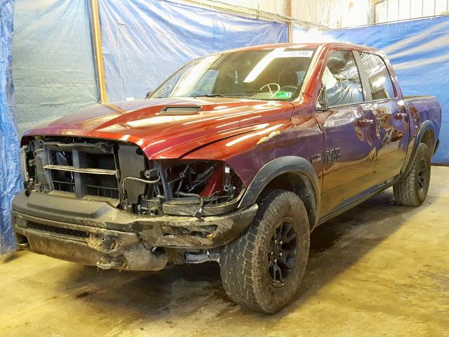 1C6RR7YT3JS235431 - 2018 RAM 1500 REBEL წითელი ფოტო 2