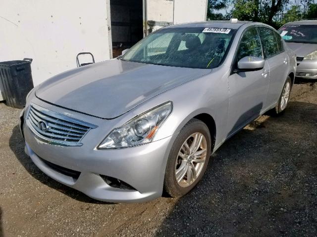 JN1CV6ARXAM450265 - 2010 INFINITI G37 SILVER photo 2