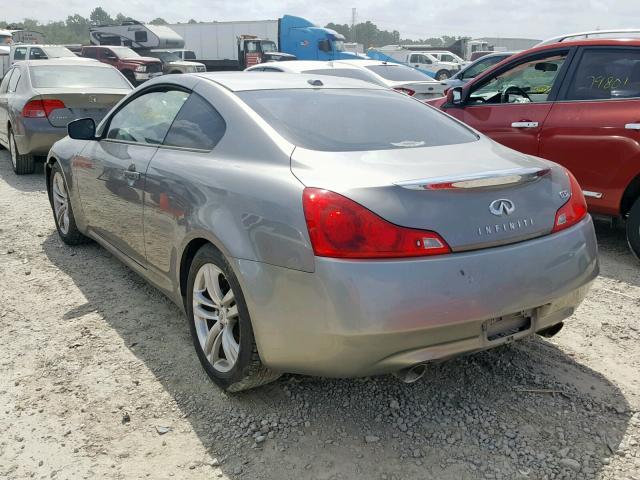 JNKCV64E49M601259 - 2009 INFINITI G37 BASE GRAY photo 3