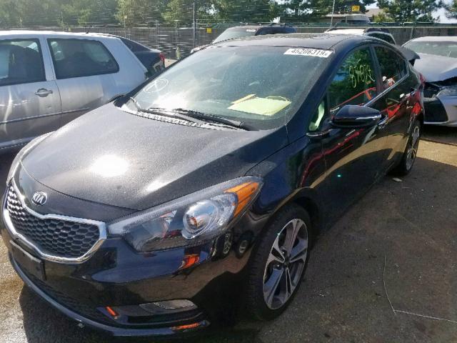 KNAFZ4A88E5170528 - 2014 KIA FORTE EX BLACK photo 2