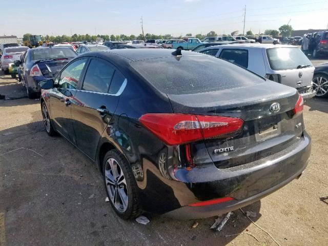 KNAFZ4A88E5170528 - 2014 KIA FORTE EX BLACK photo 3