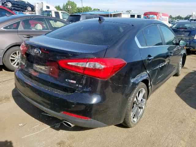 KNAFZ4A88E5170528 - 2014 KIA FORTE EX BLACK photo 4