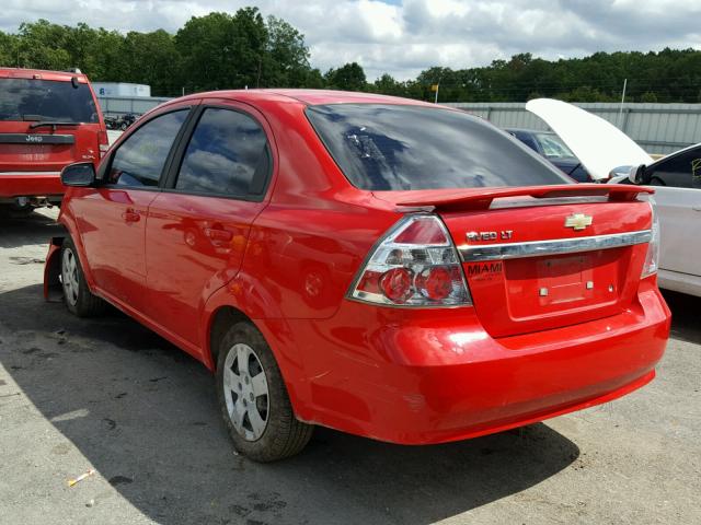 KL1TD56E79B400311 - 2009 CHEVROLET AVEO LS RED photo 3