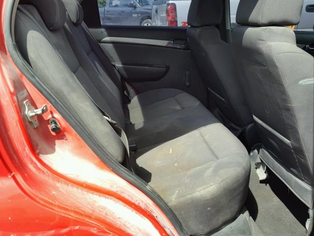 KL1TD56E79B400311 - 2009 CHEVROLET AVEO LS RED photo 6