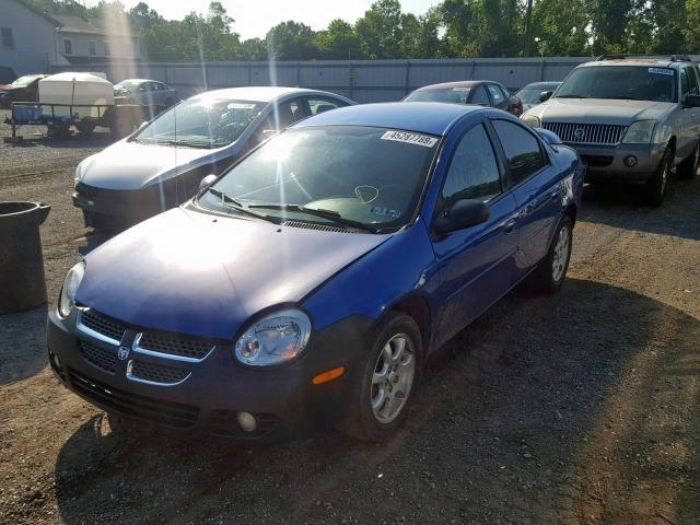 1B3ES56C14D630415 - 2004 DODGE NEON SXT BLUE photo 2