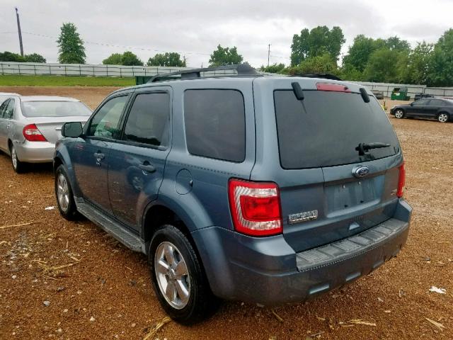 1FMCU9DG9AKC07971 - 2010 FORD ESCAPE XLT BLUE photo 3