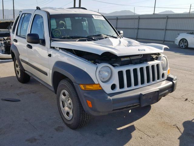 1J4GL48K77W686476 - 2007 JEEP LIBERTY SP WHITE photo 1