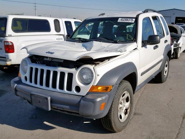 1J4GL48K77W686476 - 2007 JEEP LIBERTY SP WHITE photo 2