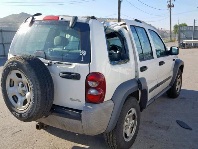 1J4GL48K77W686476 - 2007 JEEP LIBERTY SP WHITE photo 4