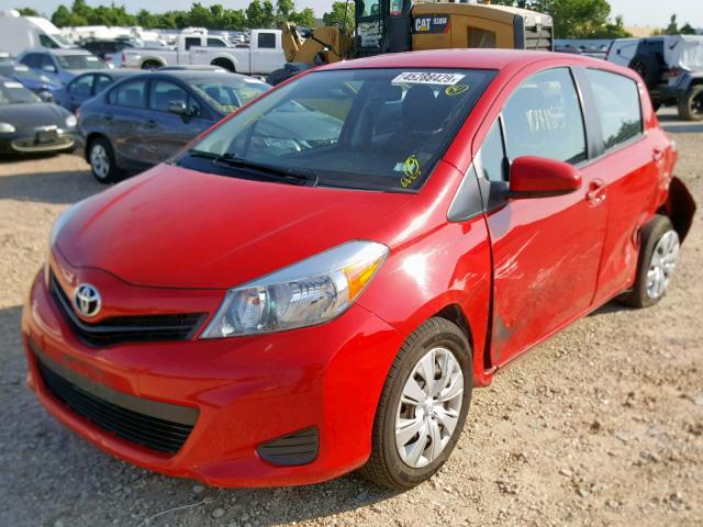 VNKKTUD37EA008150 - 2014 TOYOTA YARIS RED photo 2