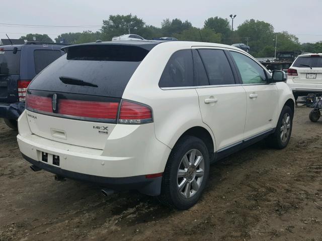 2LMDU88C67BJ26360 - 2007 LINCOLN MKX WHITE photo 4