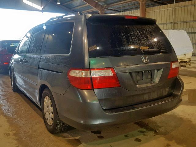 5FNRL382X6B065096 - 2006 HONDA ODYSSEY LX GRAY photo 3