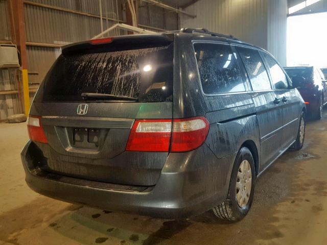 5FNRL382X6B065096 - 2006 HONDA ODYSSEY LX GRAY photo 4