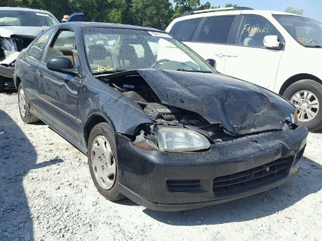 1HGEJ1265PL057881 - 1993 HONDA CIVIC BLACK photo 1