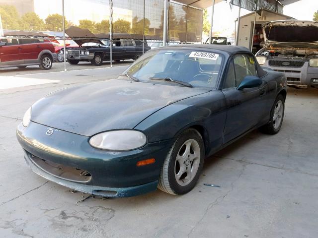 JM1NB3531X0114054 - 1999 MAZDA MX-5 MIATA GREEN photo 2