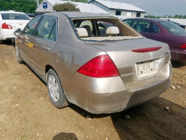 1HGCM55477A044559 - 2007 HONDA ACCORD LX GOLD photo 3