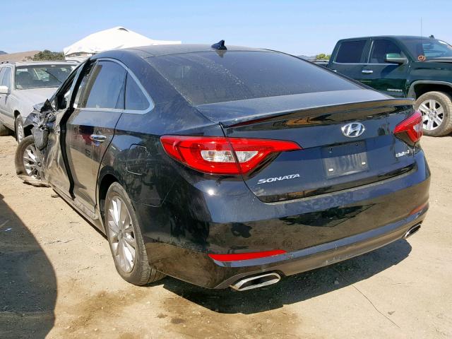 5NPE34AF7FH260009 - 2015 HYUNDAI SONATA SPO BLACK photo 3