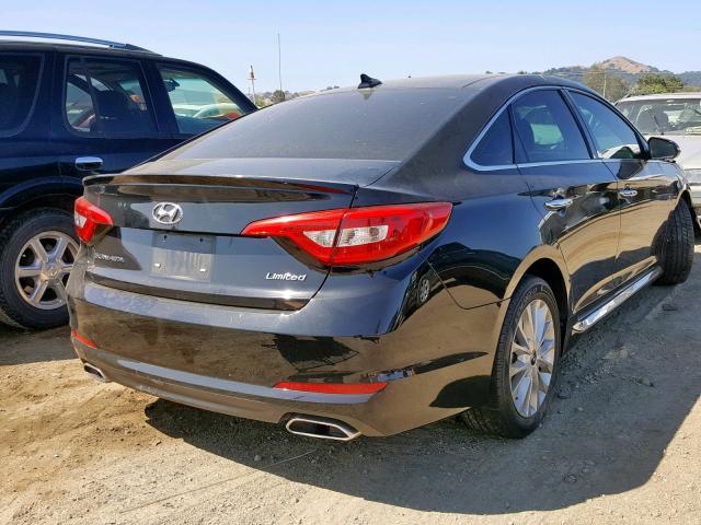 5NPE34AF7FH260009 - 2015 HYUNDAI SONATA SPO BLACK photo 4