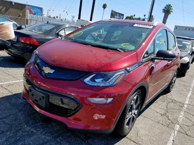 1G1FX6S07H4128965 - 2017 CHEVROLET BOLT EV PR RED photo 2