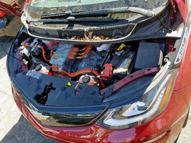 1G1FX6S07H4128965 - 2017 CHEVROLET BOLT EV PR RED photo 7