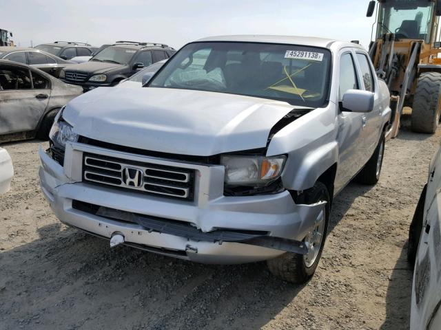 2HJYK16456H547164 - 2006 HONDA RIDGELINE SILVER photo 2