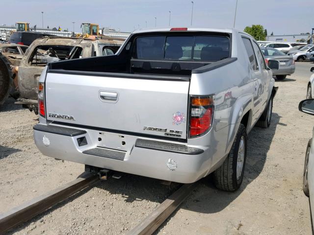 2HJYK16456H547164 - 2006 HONDA RIDGELINE SILVER photo 4