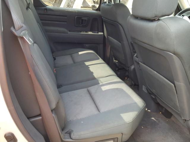 2HJYK16456H547164 - 2006 HONDA RIDGELINE SILVER photo 6