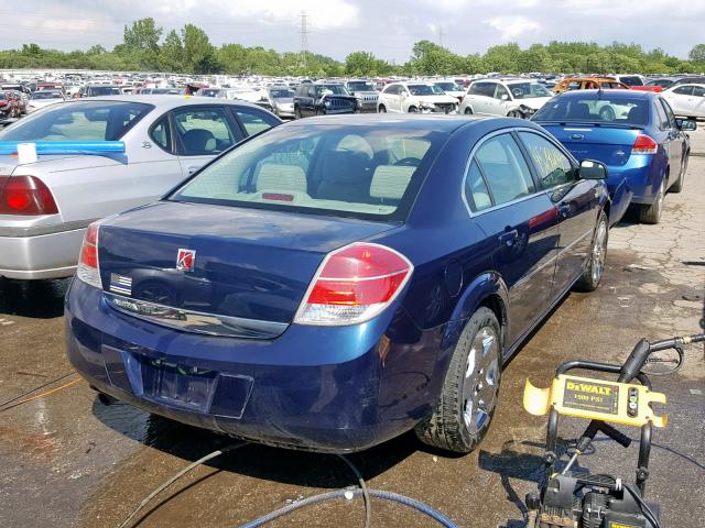 1G8ZS57B88F158787 - 2008 SATURN AURA XE BLUE photo 4