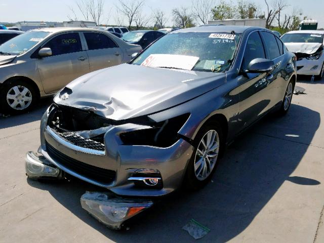 JN1BV7AP1EM673901 - 2014 INFINITI Q50 BASE GRAY photo 2