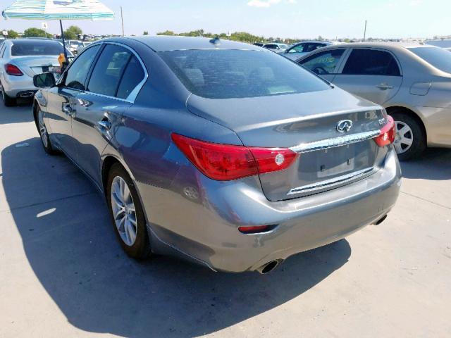 JN1BV7AP1EM673901 - 2014 INFINITI Q50 BASE GRAY photo 3