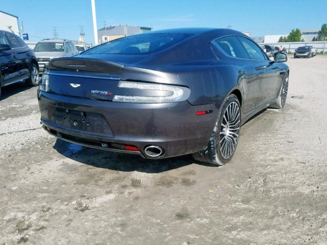 SCFHMDBS3FGF04513 - 2015 ASTON MARTIN RAPIDE S GRAY photo 4