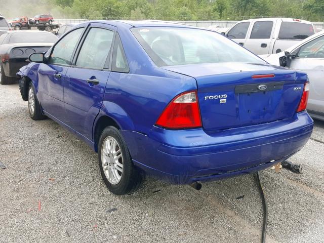 1FAHP34N86W156773 - 2006 FORD FOCUS ZX4 BLUE photo 3