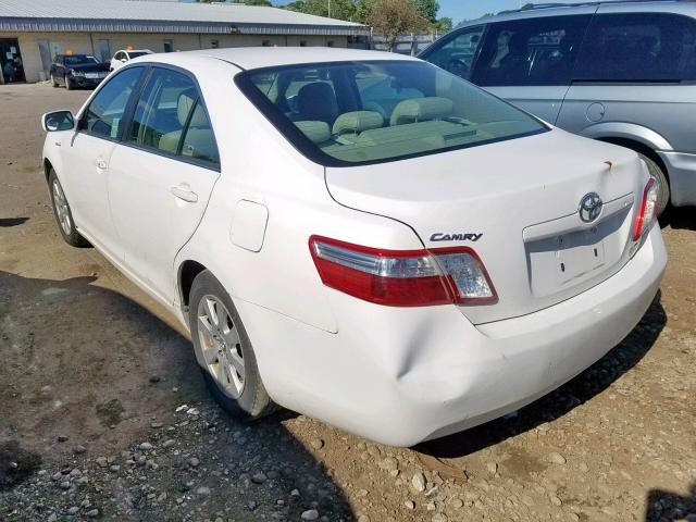 4T1BB46K69U064323 - 2009 TOYOTA CAMRY HYBR WHITE photo 3