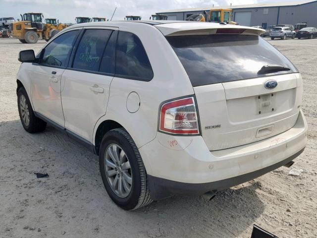 2FMDK38C58BA10556 - 2008 FORD EDGE SEL WHITE photo 3