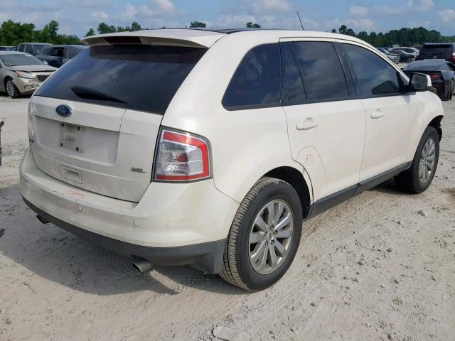 2FMDK38C58BA10556 - 2008 FORD EDGE SEL WHITE photo 4