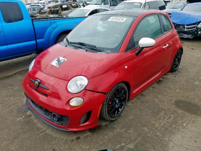 3C3CFFFH6DT743366 - 2013 FIAT 500 ABARTH RED photo 2