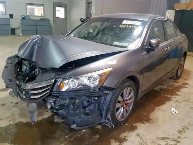 1HGCP2F87BA132513 - 2011 HONDA ACCORD EXL GRAY photo 2