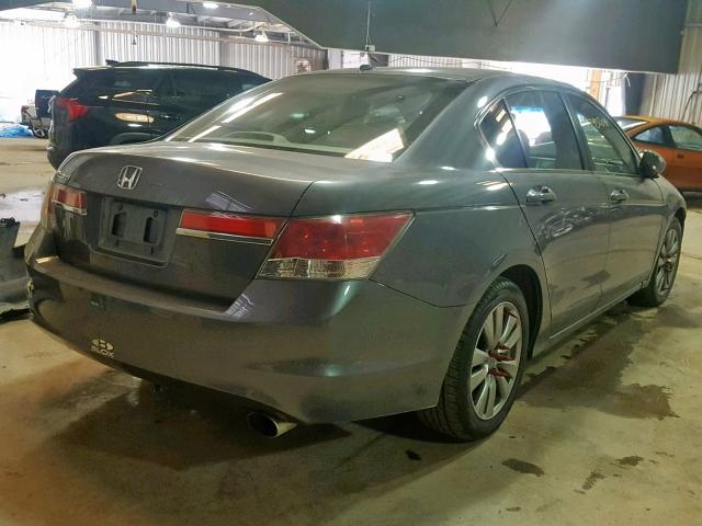 1HGCP2F87BA132513 - 2011 HONDA ACCORD EXL GRAY photo 4