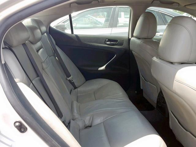 JTHCK262665002020 - 2006 LEXUS IS 250 SILVER photo 6