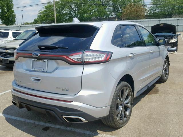 2FMPK4AP8GBC50859 - 2016 FORD EDGE SPORT SILVER photo 4