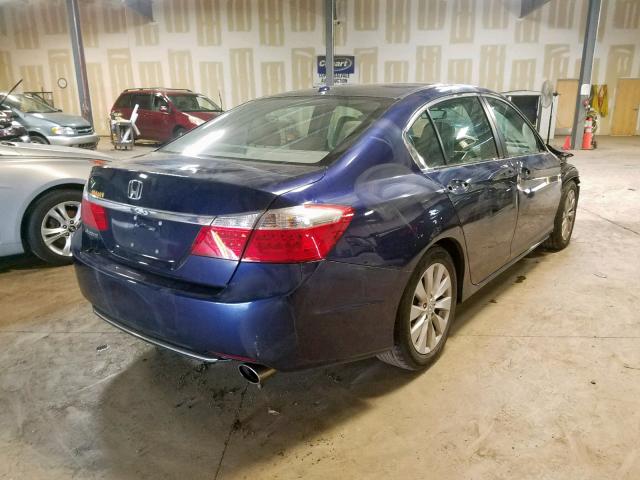 1HGCR2F84EA106174 - 2014 HONDA ACCORD EXL BLUE photo 4