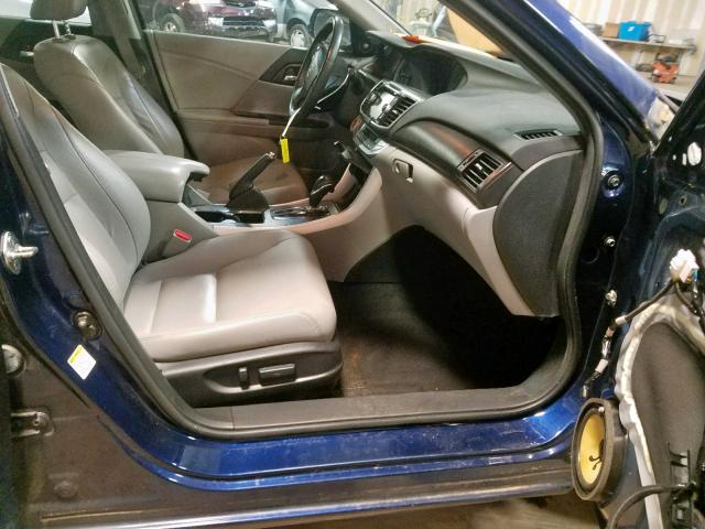 1HGCR2F84EA106174 - 2014 HONDA ACCORD EXL BLUE photo 5