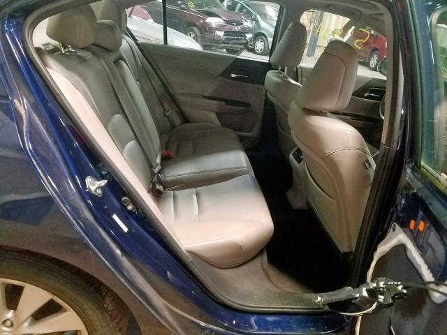 1HGCR2F84EA106174 - 2014 HONDA ACCORD EXL BLUE photo 6